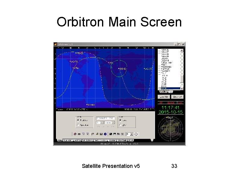 Orbitron Main Screen Satellite Presentation v 5 33 
