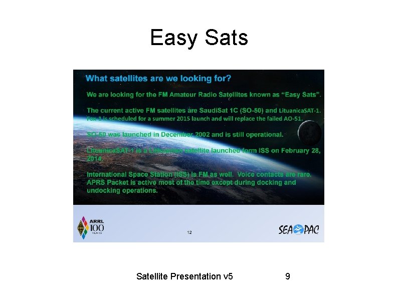 Easy Sats Satellite Presentation v 5 9 