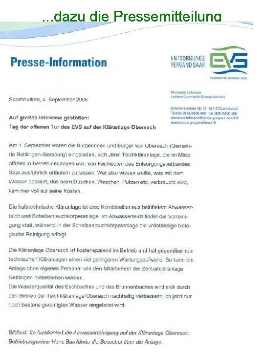 . . . dazu die Pressemitteilung 