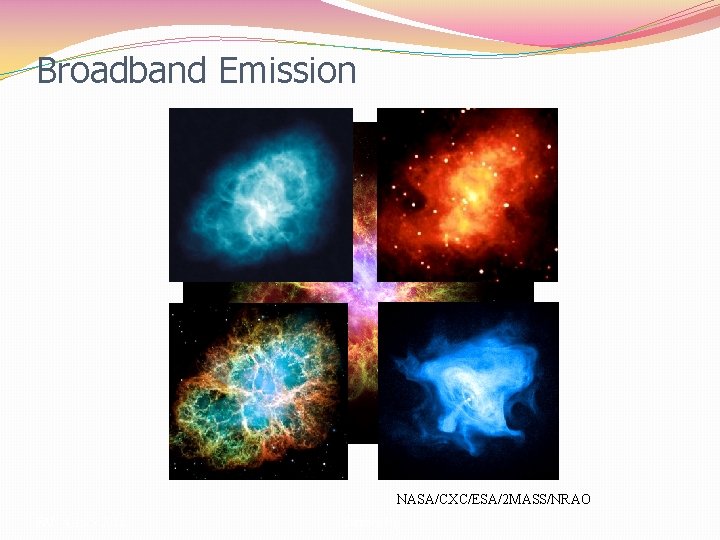 Broadband Emission NASA/CXC/ESA/2 MASS/NRAO FAN 4, Jul 9 2013 Stephen Ng 