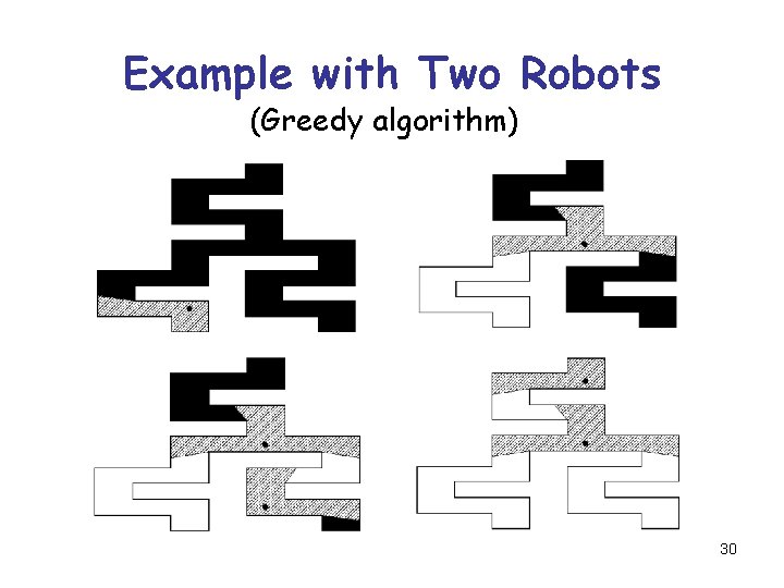 Example with Two Robots (Greedy algorithm) 30 