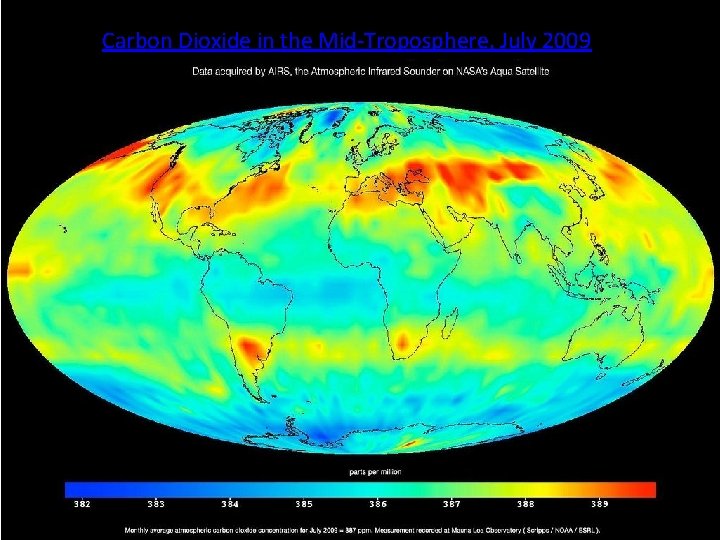 Carbon Dioxide in the Mid-Troposphere, July 2009 
