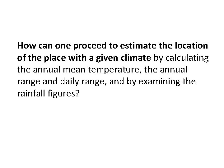 How can one proceed to estimate the location of the place with a given