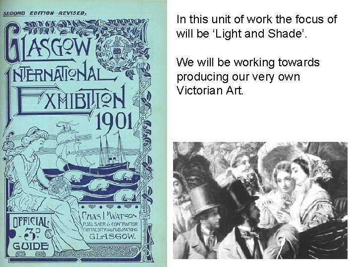 In this unit of work the focus of will be ‘Light and Shade’. We