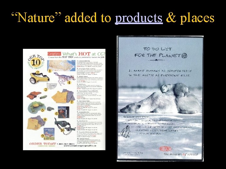 “Nature” added to products & places 