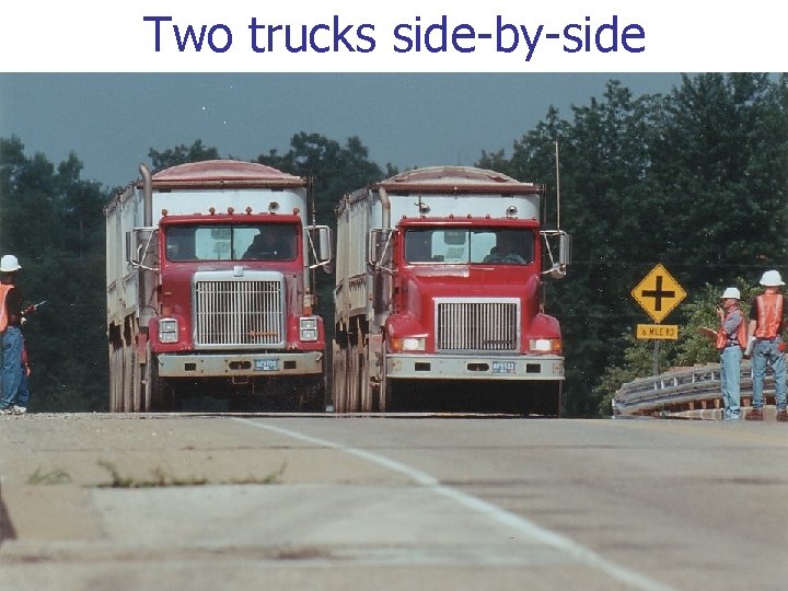 Two trucks side-by-side 