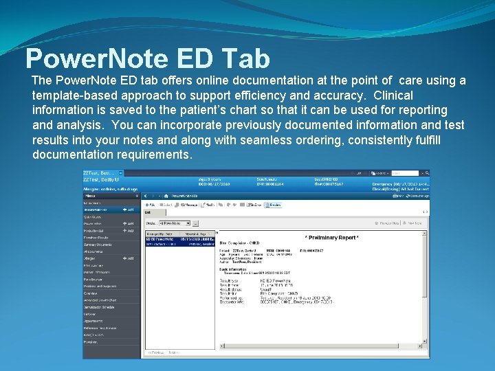 Power. Note ED Tab The Power. Note ED tab offers online documentation at the