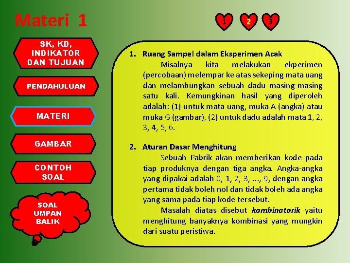 Materi 1 SK, KD, INDIKATOR DAN TUJUAN PENDAHULUAN MATERI GAMBAR CONTOH SOAL UMPAN BALIK