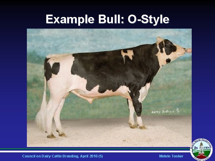 Example Bull: O-Style Council on Dairy Cattle Breeding, April 2010 (5) Melvin Tooker 
