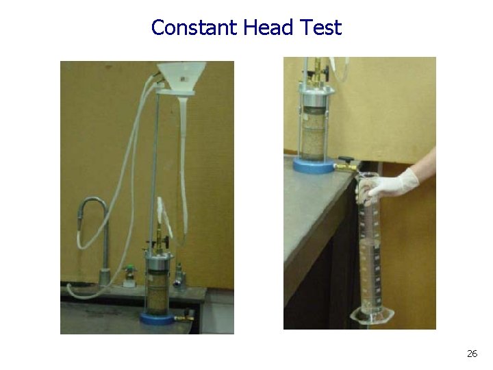 Constant Head Test 26 