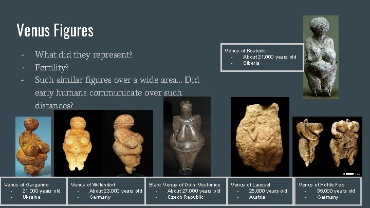 Venus Figures - What did they represent? Fertility? Such similar figures over a wide Venus Figures - What did they represent? Fertility? Such similar figures over a wide
