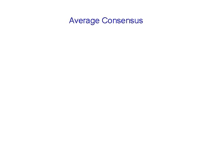 Average Consensus 