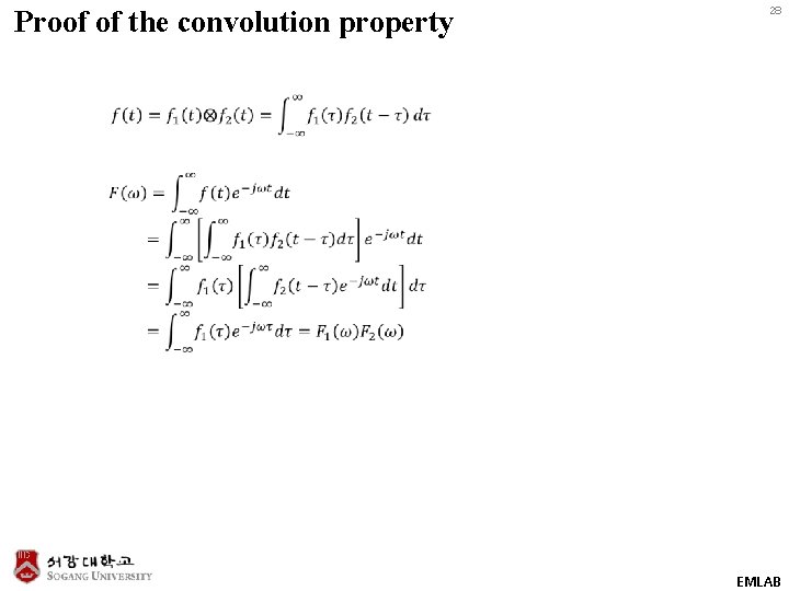 Proof of the convolution property 28 EMLAB 