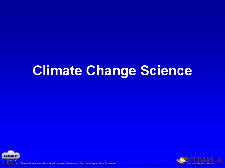 Climate Change Science 