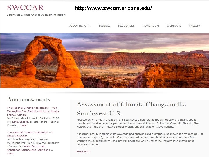 http: //www. swcarr. arizona. edu/ 