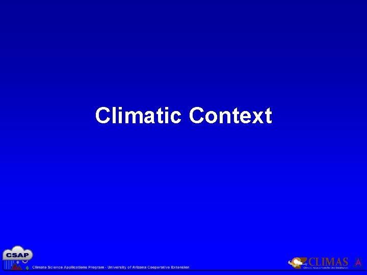 Climatic Context 