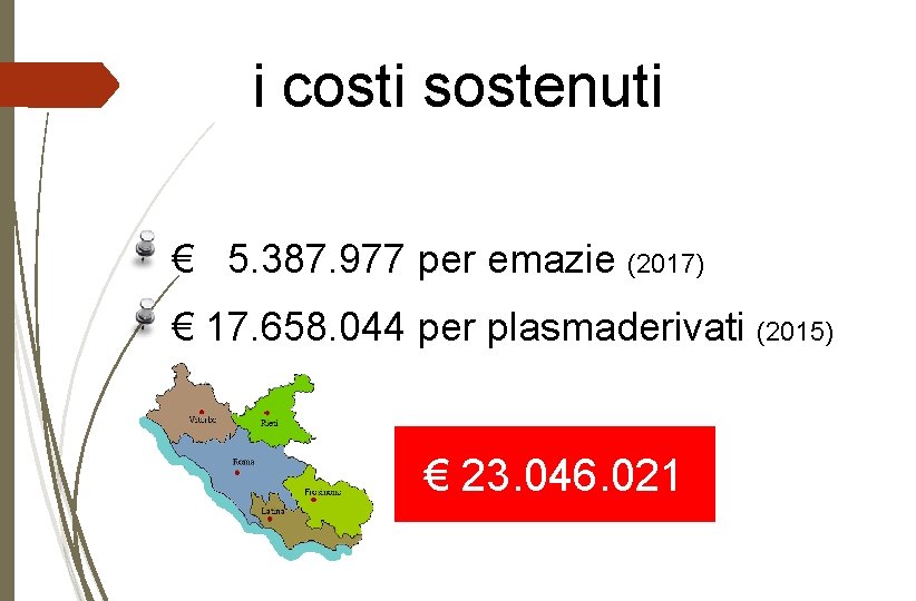 i costi sostenuti € 5. 387. 977 per emazie (2017) € 17. 658. 044