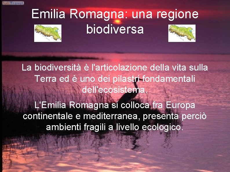Emilia Romagna: una regione biodiversa La biodiversità è l'articolazione della vita sulla Terra ed