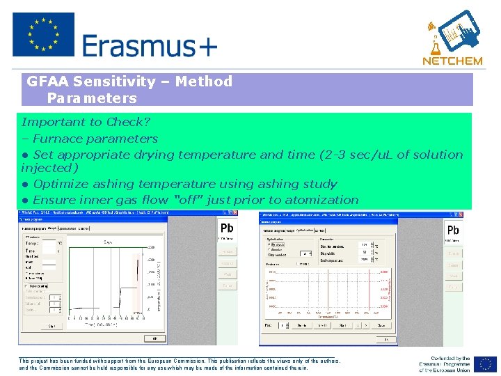 GFAA Sensitivity – Method Parameters Important to Check? – Furnace parameters • Set appropriate