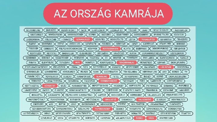 AZ ORSZÁG KAMRÁJA 
