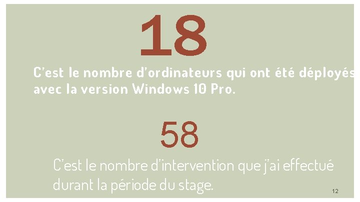 18 C’est le nombre d’ordinateurs qui ont été déployés avec la version Windows 10