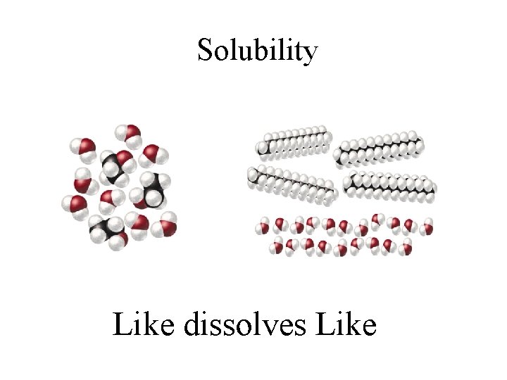Solubility Like dissolves Like 