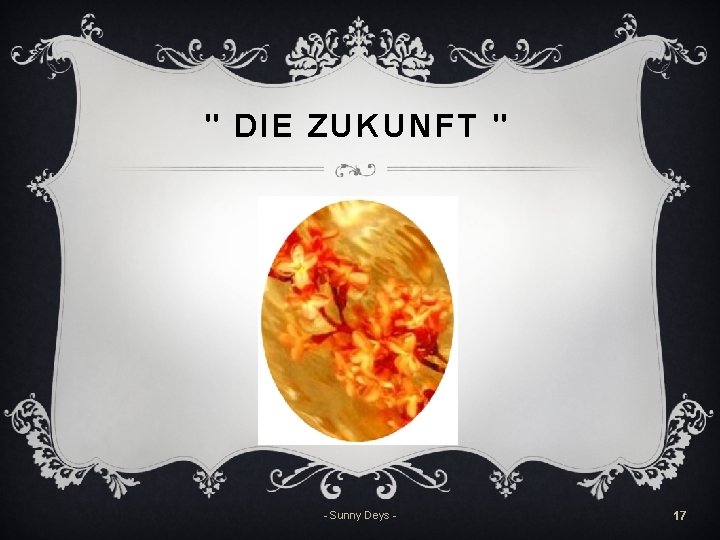 " DIE ZUKUNFT " - Sunny Deys - 17 