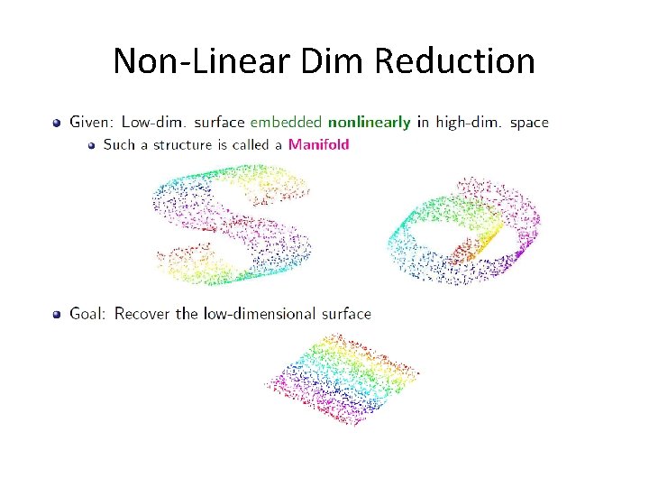 Non-Linear Dim Reduction • rerwerwer Non-Linear Dim Reduction • rerwerwer