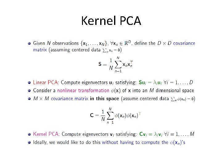 Kernel PCA Kernel PCA