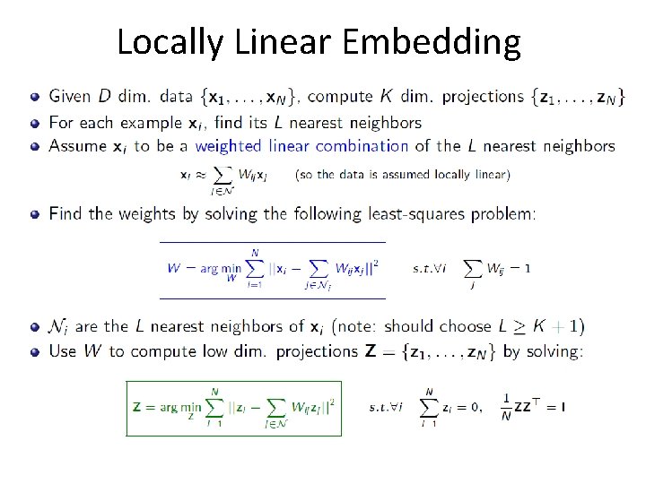 Locally Linear Embedding Locally Linear Embedding