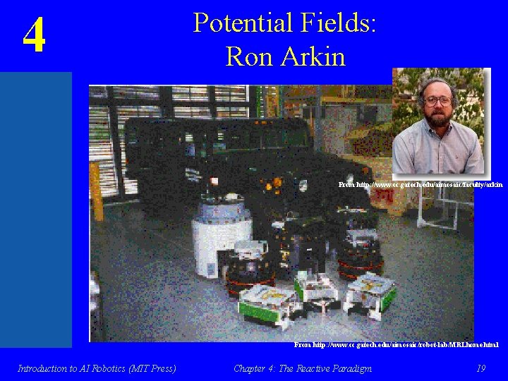 4 Potential Fields: Ron Arkin From http: //www. cc. gatech. edu/aimosaic/faculty/arkin From http: //www.