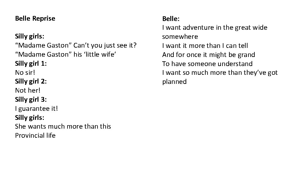 Belle Reprise Silly girls: “Madame Gaston” Can’t you just see it? “Madame Gaston” his