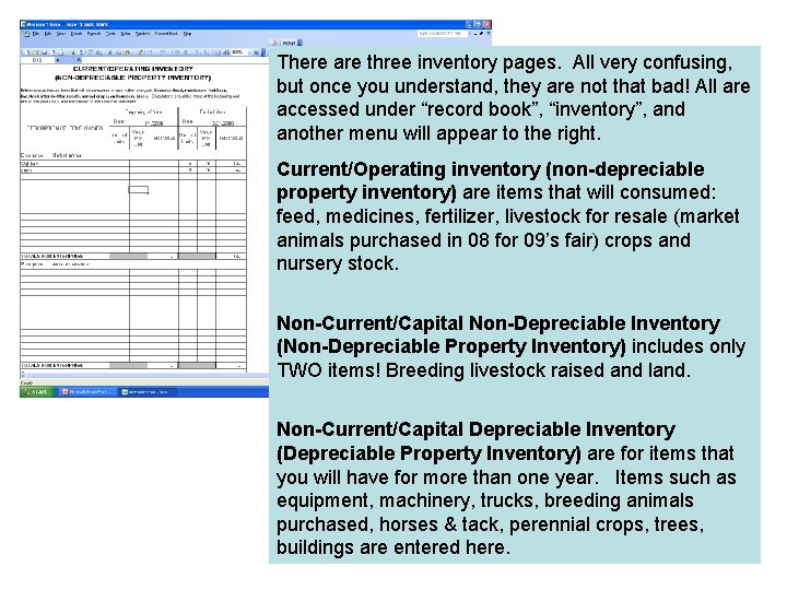 There are three inventory pages. All very confusing, but once you understand, they are