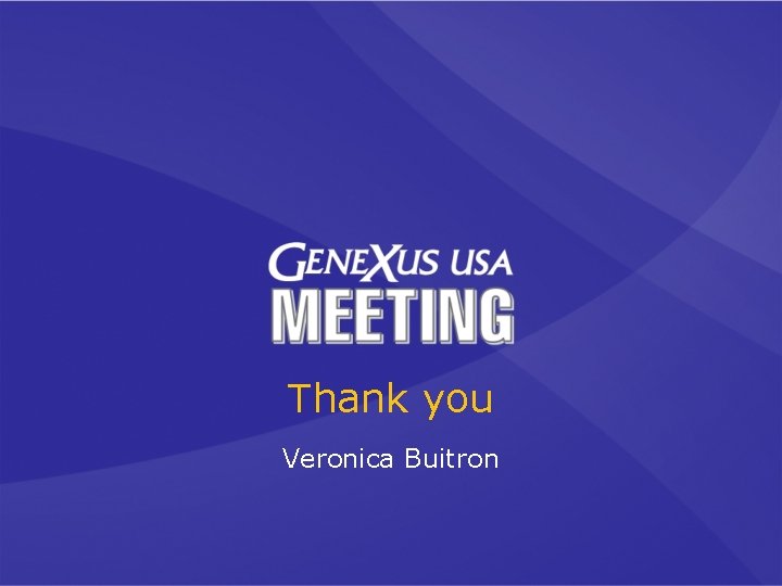 Thank you Veronica Buitron 