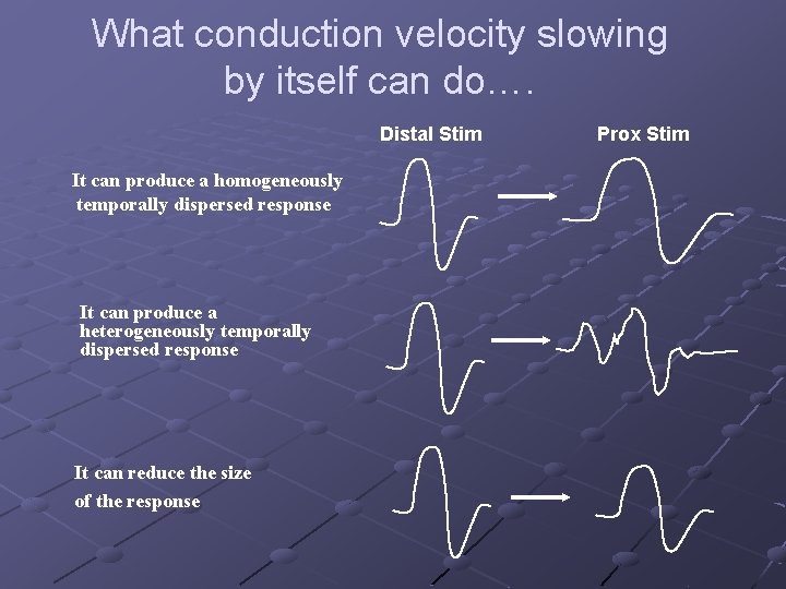What conduction velocity slowing by itself can do…. Distal Stim It can produce a