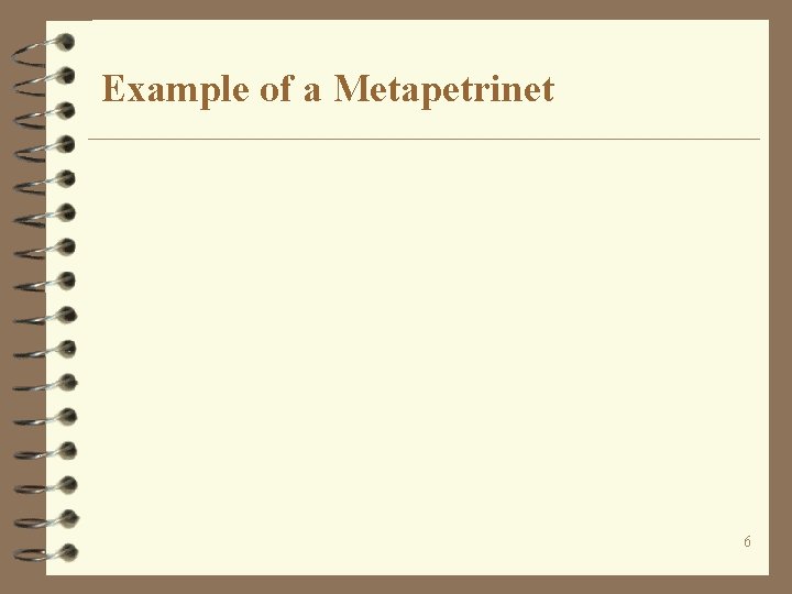 Example of a Metapetrinet 6 