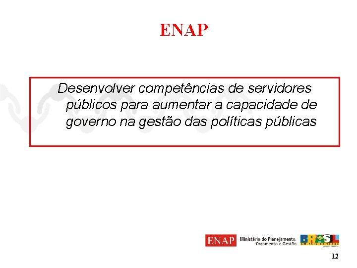 ENAP Desenvolver competências de servidores públicos para aumentar a capacidade de governo na gestão