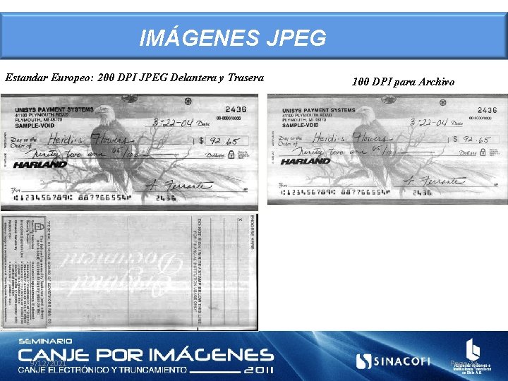 IMÁGENES JPEG Estandar Europeo: 200 DPI JPEG Delantera y Trasera 9/12/2021 100 DPI para
