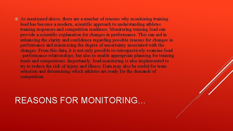 HIGHER PHYSICAL EDUCATION Monitoring Recording observe and check