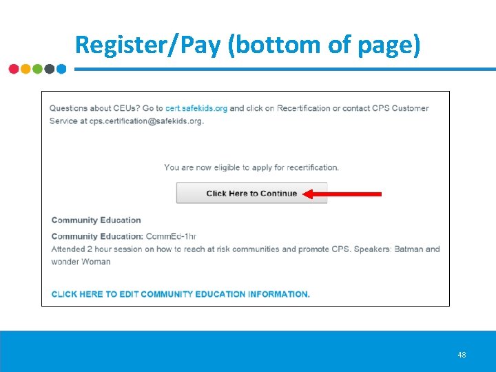 Register/Pay (bottom of page) 48 