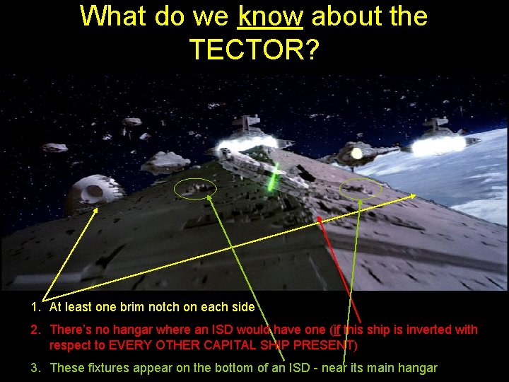What do we know about the TECTOR? 1. At least one brim notch on