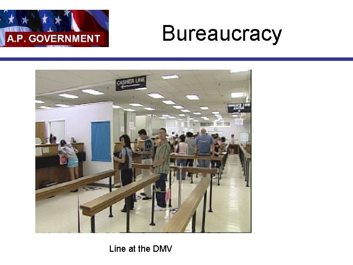 Bureaucracy Line at the DMV 