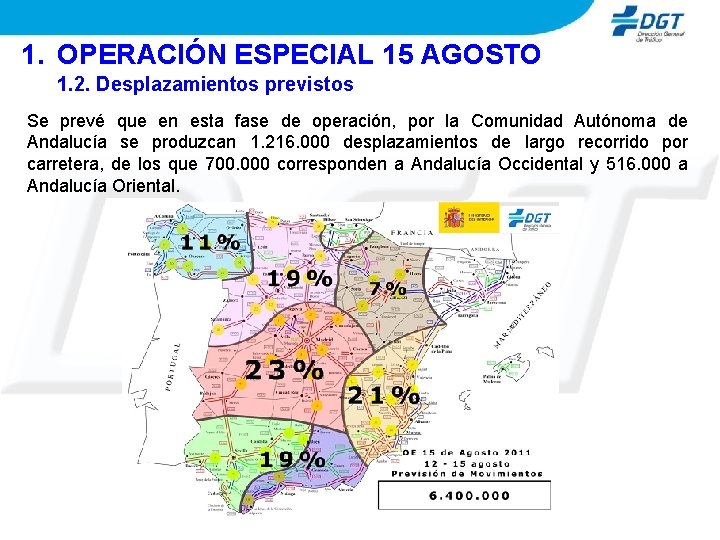 1. OPERACIÓN ESPECIAL 15 AGOSTO 1. 2. Desplazamientos previstos Se prevé que en esta