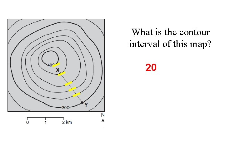 What is the contour interval of this map? 20 