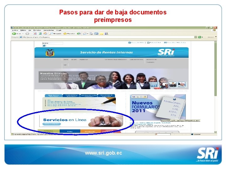 Pasos para dar de baja documentos preimpresos www. sri. gob. ec 