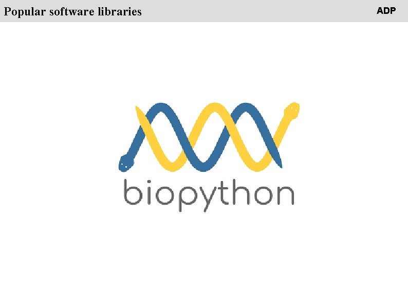 People Popular software libraries ADP 