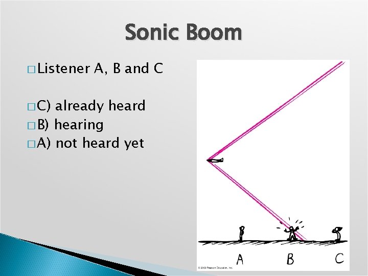 Sonic Boom � Listener � C) A, B and C already heard � B)