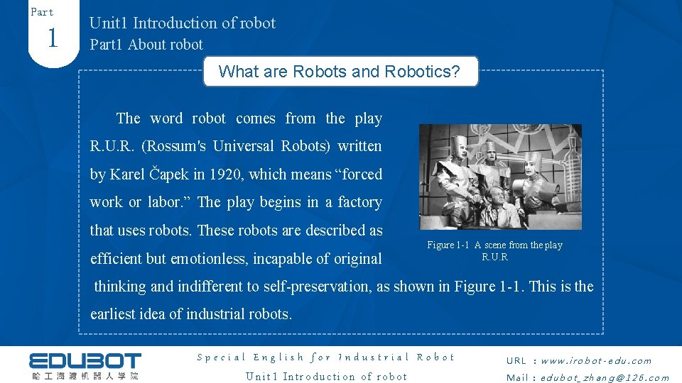 Part 1 Unit 1 Introduction of robot Part 1 About robot What are Robots Part 1 Unit 1 Introduction of robot Part 1 About robot What are Robots