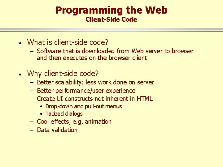 Introduction to Web Programming Models Jim Fawcett CSE