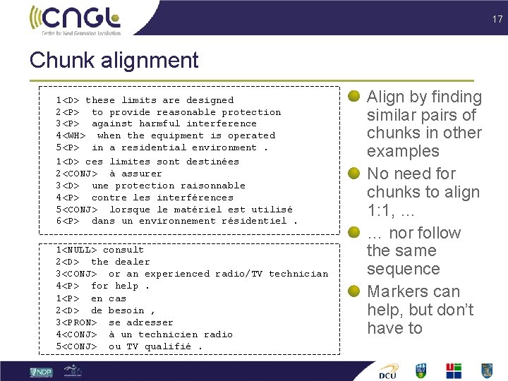 17 Chunk alignment 1<D> these limits are designed 2<P> to provide reasonable protection 3<P>